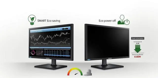 Main image of Samsung SE450 Series 27 inch FHD 1920x1080 Desktop Monitor for Business, DVI, VGA, DisplayPort, VESA mountable, 3-Year Warranty, TAA (S27E450D)