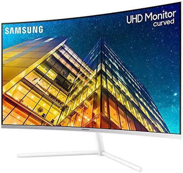 Alt view image 7 of 12 - Samsung UR59C ViewFinity LU32R591CWNXZA 32" (Actual size 31.5") Ultra HD 3840 x 2160 4K Resolution HDMI DisplayPort Flicker Free LED Backlit Curved LCD Monitor White