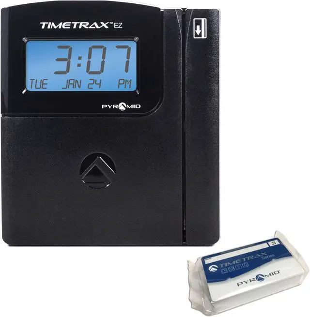 Main image of Pyramid TTEZEK TimeTrax Automated Swipe Card Time Clock System with Software, Black