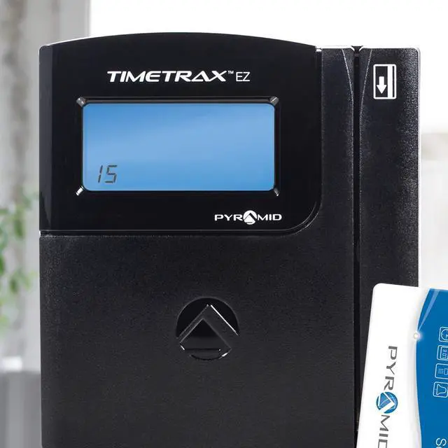Alt view image 2 of 6 - Pyramid TTEZEK TimeTrax Automated Swipe Card Time Clock System with Software, Black