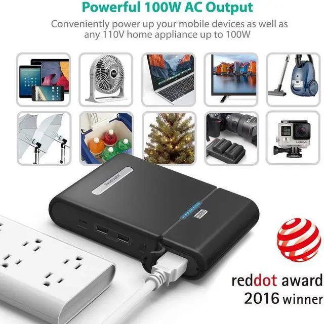 Alt view image 16 of 16 - RAVPower Xtreme 23000mAh 3-Port Portable External Battery Charger with (9V/12V/16V/19V/20V Multi-Voltage 4.5A Max output) for Notebooks, Digital Cameras, iPhone, iPad and any other USB-Charged devices