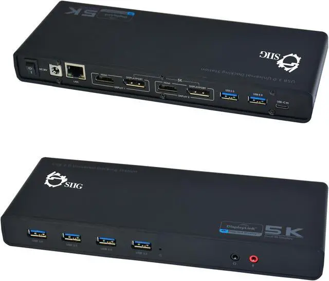 Alt view image 2 of 20 - SIIG JU-DK0411-S1 Video Dock With Usb 3.0 4K Displayport Hdmi Usb-C