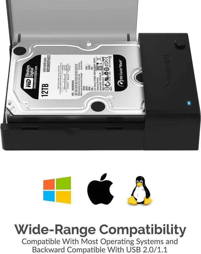 Alt view image 14 of 20 - Sabrent USB 3.0 to SATA Hard Drive Docking Station with Cooling Fan (EC-DFFN)