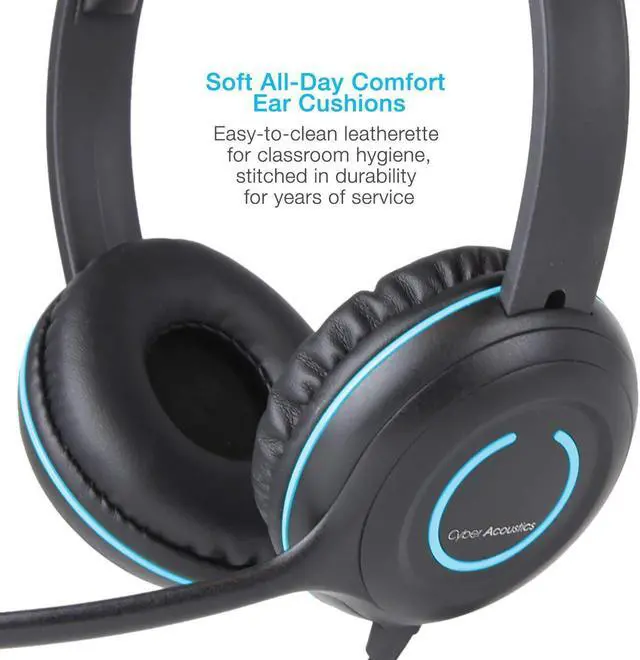 Alt view image 14 of 20 - CYBER ACOUSTICS AC-5002 Stereo headset SingleComboPlug