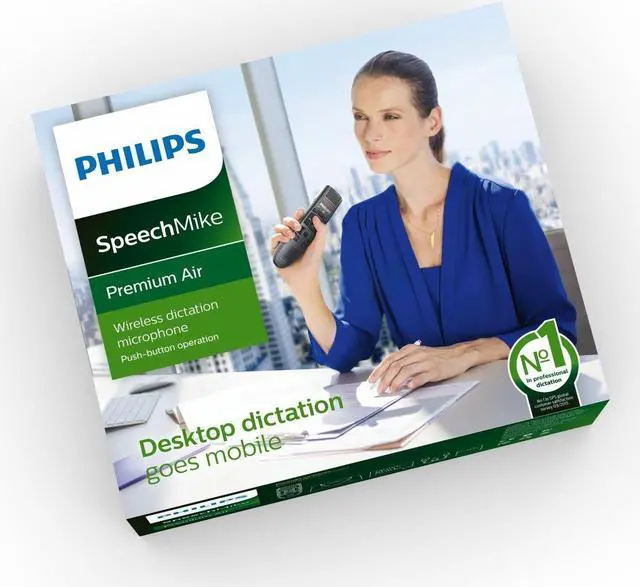 Alt view image 3 of 7 - Philips SMP4000 Speechmike Air Wireless Microphone SMP4000/00
