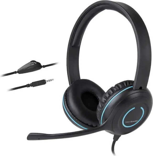 Alt view image 9 of 20 - CYBER ACOUSTICS AC-5002 Stereo headset SingleComboPlug