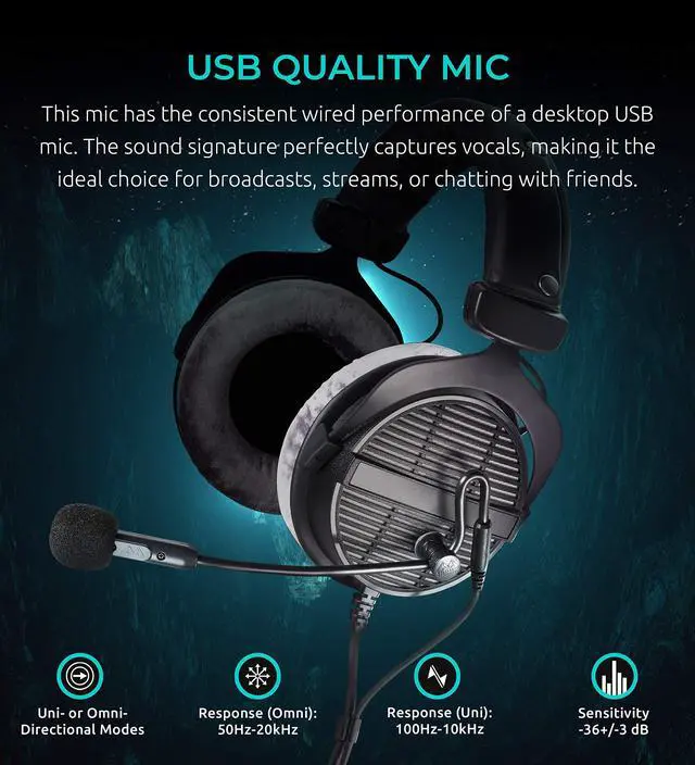 Alt view image 2 of 7 - Antlion Audio ModMic USB Attachable Noise-Cancelling Microphone with Mute Switch Compatible with Mac, Windows PC, PlayStation, and More