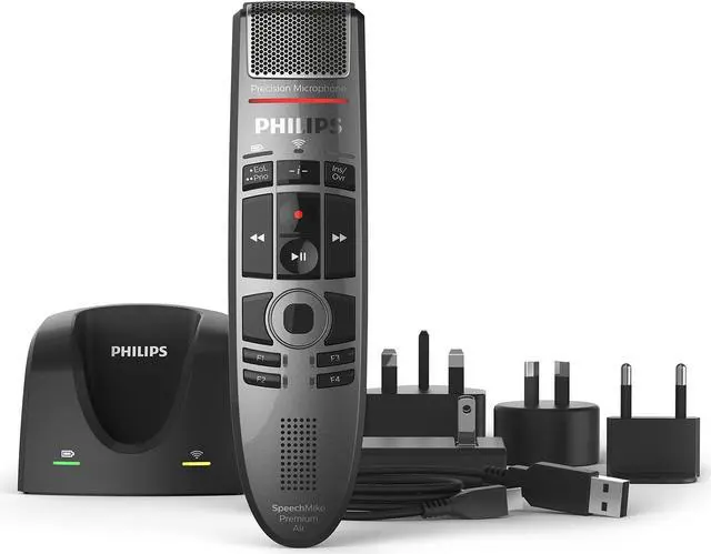 Alt view image 4 of 7 - Philips SMP4000 Speechmike Air Wireless Microphone SMP4000/00