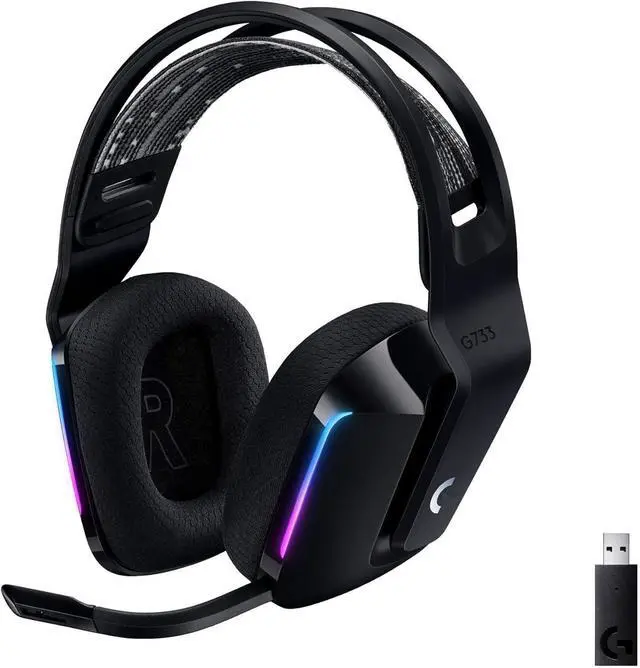 Alt view image 7 of 7 - Armforce Extracare Warranty with Logitech G733 Lightspeed Wireless Gaming Headset RGB Blue Voice mic Technology and PRO-G Audio Drivers - Black