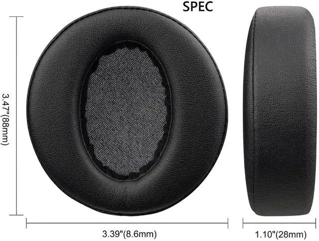 Alt view image 4 of 7 - Earpads cover Replacement for Sony MDR-XB950BT MDR-XB950 MDR-XB950AP Ear Cushions Pads Headphone Ear Pads Cushions Soft Protein Leather Earmuffs with Noise Isolation Foam (Black)