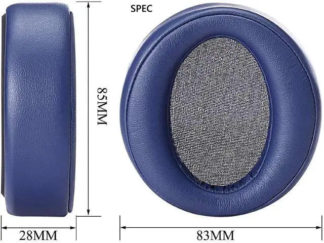 Alt view image 4 of 5 - Earpads cover Replacement for Sony MDR-XB950BT MDR-XB950 MDR-XB950AP Ear Cushions Pads Headphone Ear Pads Cushions Soft Protein Leather Earmuffs with Noise Isolation Foam (Blue)
