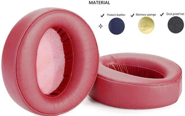 Alt view image 4 of 6 - Earpads cover Replacement for Sony MDR-XB950BT MDR-XB950 MDR-XB950AP Ear Cushions Pads Headphone Ear Pads Cushions Soft Protein Leather Earmuffs with Noise Isolation Foam (RED)