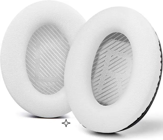 Main image of Earpads Replacement for Bose QuietComfort 15 QC15 QC25 QC2 QC35 QC35-II Headphones Ear Pads Cushion Soft Protein Leather Earmuffs with with Noise Isolation Foam (White)