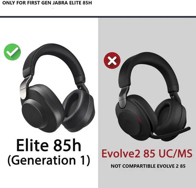 Alt view image 3 of 5 - Earpad Replacement for Jabra Elite 85h Headphones Ear Pads Cushion Soft Soft Protein Leather Earmuffs with Noise Isolation Foam