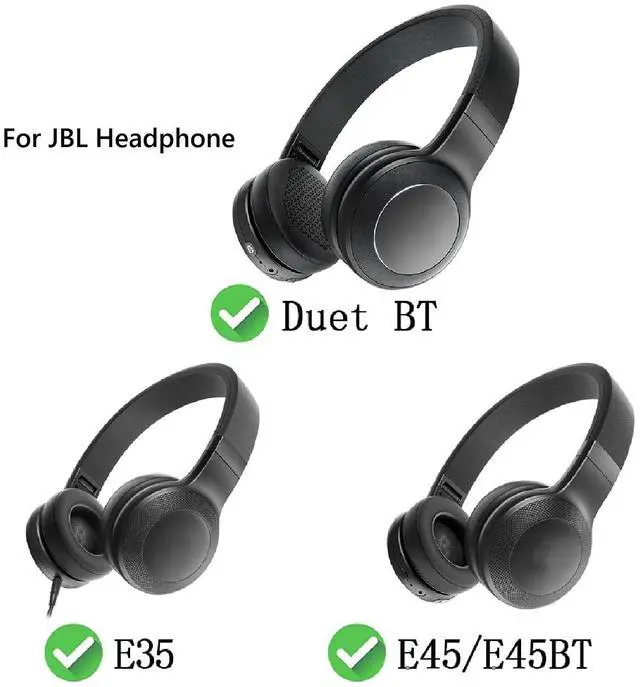 Alt view image 2 of 6 - Earpads Replacement for JBL E35 E45 E45BT Duet BT Bluetooth Wireless Headphones Ear Pads Cushions Softer Protein Leather Earmuffs with Noise Isolation Foam