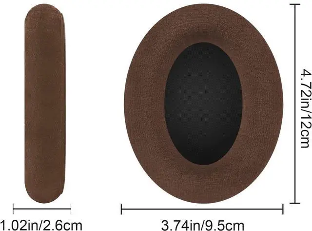 Alt view image 5 of 5 - Earpads Replacement for Sennheiser HD598 HD518 HD558 HD595 HD599 HD569 HD579 HD560s Headphone Ear Pads Cushions Velour Earmuffs with Noise Isolation Foam (Brown)