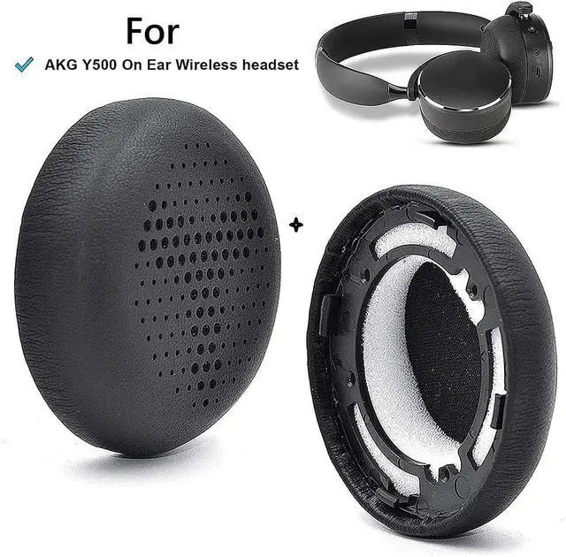 Alt view image 2 of 5 - Earpads Replacement for AKG Y500 Headphones Ear Pads Cushion Soft Soft Protein Leather Earmuffs with Noise Isolation Foam