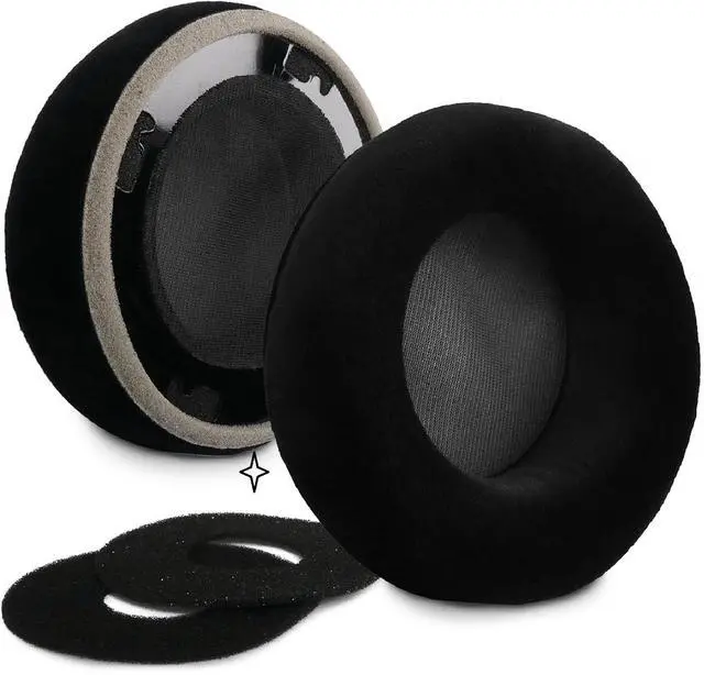 Main image of Earpads Replacement for AKG K701, K702, Q701, Q702, K601, K612, K712 Headphone Ear Pads Cushion Velour Earmuffs with Noise Isolation Foam (Black)