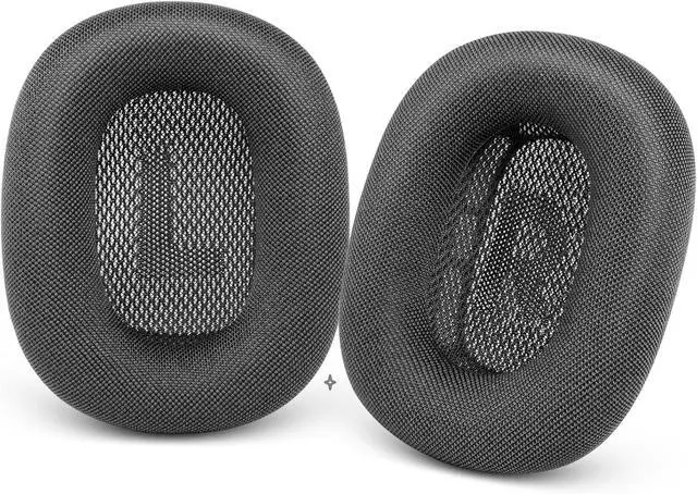 Main image of Earpads Replacement for Apple AirPods Max Headphones Ear Pads Cushion Soft Mesh Fabric Earmuffs with Noise Isolation Foam (Gray)