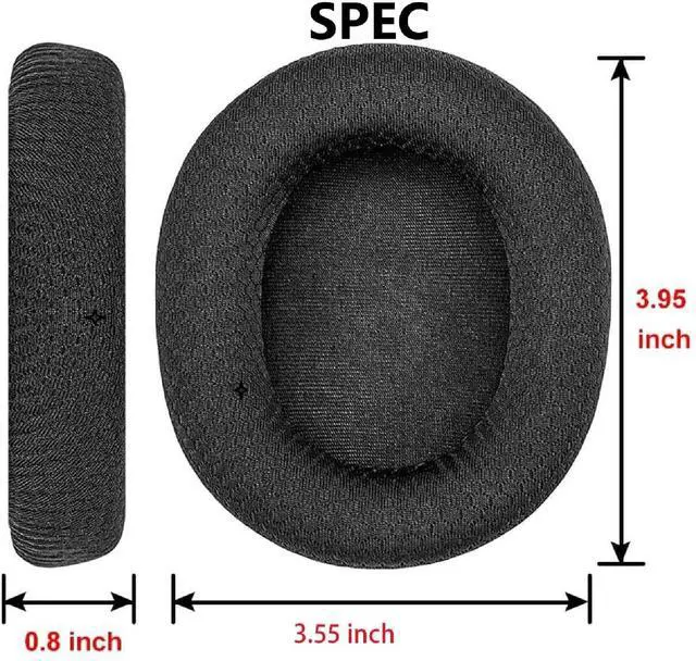 Alt view image 6 of 6 - Earpads Replacement for SteelSeries Arctis 3 / Arctis 5 / Arctis 7 Arctis 9 / Arctis 1 / Arctis pro Wire Wireless Headphones Ear Pads Cushions mesh Fabric Earmuffs with with Noise Isolation Foam