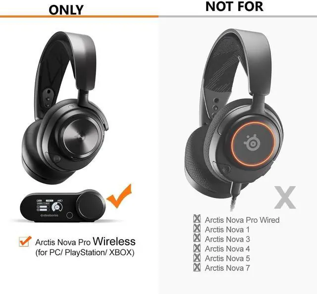 Alt view image 4 of 5 - Earpad Replacement for Steelseries Arctis Nova Pro Wireless Headphone Ear Pads Cushion Fabric Earmuffs with Noise Isolation Foam