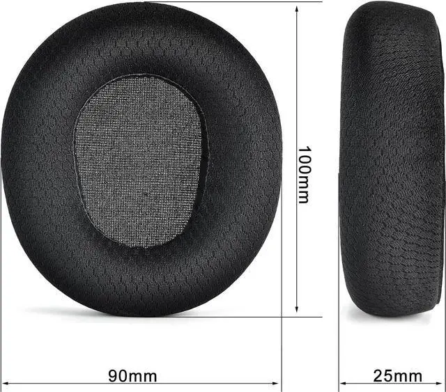 Alt view image 5 of 6 - Earpads for Steelseries Arctis Nova Pro Wired, Nova 1/1X/1P/3/4/4P/4X/5/5P/5X/7/7X/7P Headphone Ear Pads Cushion Mesh Fabric Earmuffs with Noise Isolation Foam