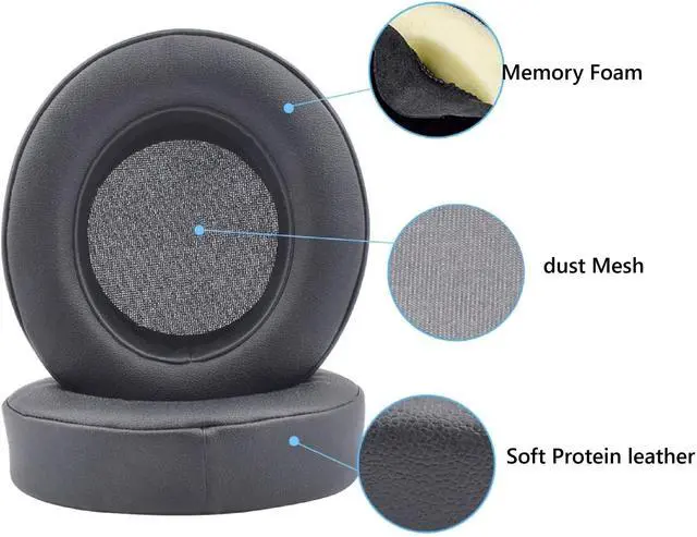 Alt view image 4 of 5 - Earpads Replacement for Razer Kraken Pro V2, Kraken 7.1 V2, Kraken Stormtrooper Headsphone Ear pad Cushion Soft Protein Leather with Noise Isolation Memory Foam