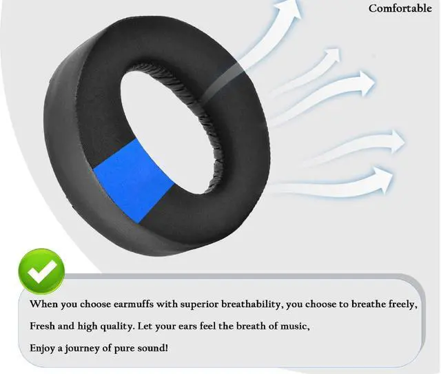 Alt view image 5 of 5 - aibileec Earpads Replacement for Sony PlayStation 5 Pulse PS5 3D Wireless Headphone Ear Pads Cushions Cool Gel Earmuffs with Noise Isolation Foam