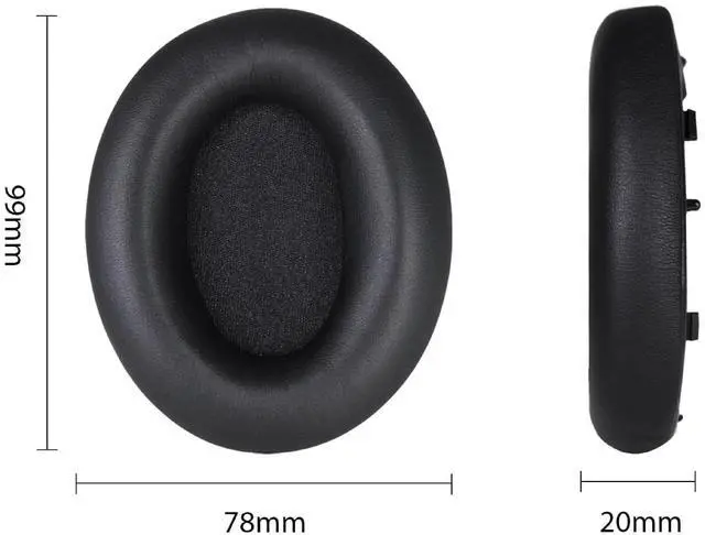 Alt view image 4 of 5 - Earpads Replacement for Sony WH-1000XM4 (WH1000XM4) Headphones Ear Pads Cushion Soft Protein Leather Earmuffs with Noise Isolation Foam