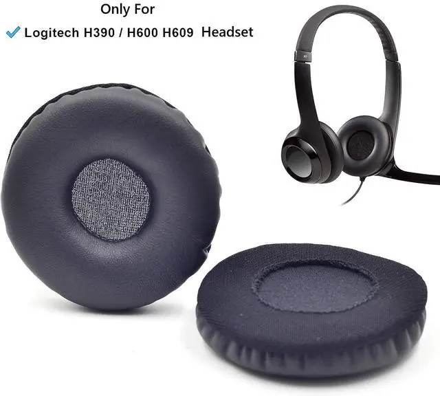 Alt view image 3 of 5 - Earpads Replacement for Logitech H390 / H600 H609 Wireless Headphone Ear Pads Cushion Protein Leather Earmuffs with Noise Isolation Foam