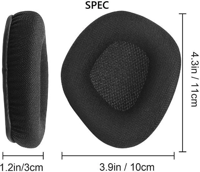 Alt view image 3 of 6 - Earpads Replacement for Corsair Void/Void v2/Void Pro/Void Elite/Surround Wired & Wireless RGB USB Gaming Headphone Ear Pads Cushions with Noise Isolation Foam - Mesh Fabric Earmuffs