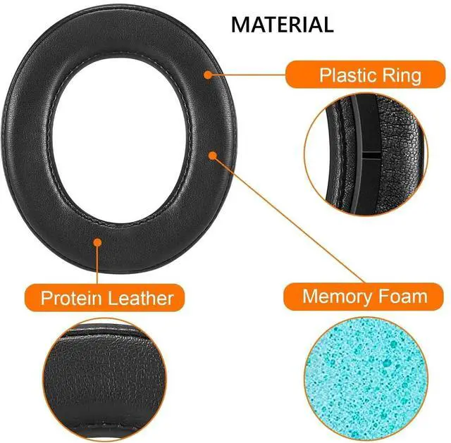 Alt view image 6 of 6 - aibileec Earpads Replacement for Corsair HS75 XB HS70 HS60 HS50 Pro Gaming Headphone Ear Pads Cushions Soft Protein Leather Earmuffs with Noise Isolation