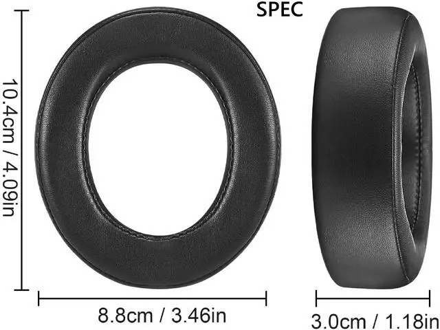 Alt view image 5 of 6 - aibileec Earpads Replacement for Corsair HS75 XB HS70 HS60 HS50 Pro Gaming Headphone Ear Pads Cushions Soft Protein Leather Earmuffs with Noise Isolation