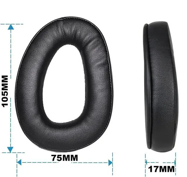 Alt view image 5 of 6 - Earpads Replacement for Sennheiser GSP 370, GSP 350, GSP 303, GSP 302, GSP 301 and GSP 300 Headphones Ear Pads Cushion Soft Protein Leather Earmuffs with Noise Isolation Foam