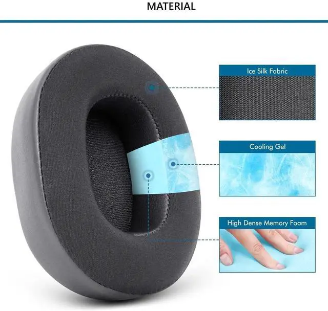 Alt view image 2 of 5 - aibileec Earpads Replacement for Skullcandy Crusher & Hesh 3 Headphones Ear Pads Cushions Cool Gel Earmuffs with Noise Isolation Foam