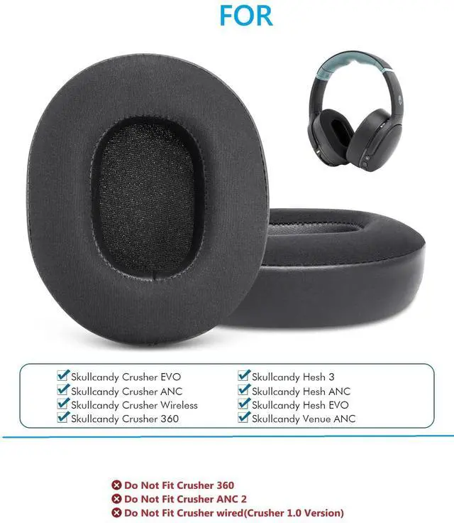 Alt view image 4 of 5 - aibileec Earpads Replacement for Skullcandy Crusher & Hesh 3 Headphones Ear Pads Cushions Cool Gel Earmuffs with Noise Isolation Foam