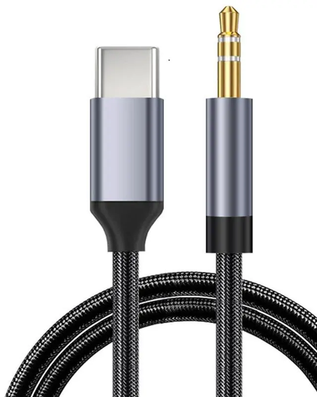 Main image of USB-C to 3.5mm Auxiliary Audio Cable 5FT Universal Compartible Nylon Braid Heavy Duty  (Not Support Microphone)