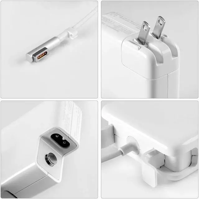 Alt view image 2 of 3 - Mac Book Pro Charger, 60W Magsafe1 Power Adapter L-Tip Magnetic Connector Charger for Mac Book and 13-inch Mac Book Pro(Before Mid 2012 Models) (White)