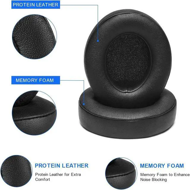 Alt view image 2 of 4 - Beats Studio Replacement Ear Pads Replacement Ear Cushions Kit Memory Foam Earpads Cushion Cover for Beats Studio 2.0 Wired/Wireless B0500 / B0501 & Beats Studio 3.0, 2 Pieces
