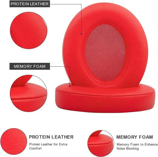 Alt view image 5 of 7 - Beats Studio Replacement Ear Pads Replacement Ear Cushions Kit Memory Foam Earpads Cushion Cover for Beats Studio 2.0 Wired/Wireless B0500 / B0501 & Beats Studio 3.0, 2 Pieces
