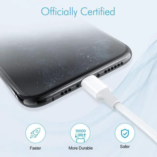 Alt view image 2 of 7 - USB C to Lightning Cable, MFi Certified iPhone Cable 2Pack 3ft Type C to Lightning Cable for Charging and Syncing Compatible with iphone11/11PRO/XS/Max/XR/X/8/8Plus/7/7Plus/6S/Plus/SE/Ipad and More