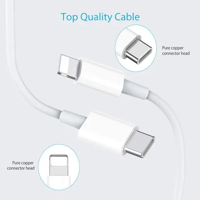 Alt view image 3 of 7 - Newer 2022 iPhone Fast Charger 1Pack 20W PD Wall Charger with 3FT USB C iPhone Cables Fast Charging Adapter for iPhone 13/13 Mini/13 Pro/13 Pro Max/ 12/12 Pro/12 Pro Max