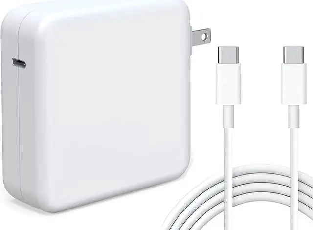 Main image of 96W USB C Power Adapter, Compatible with MacBook Pro Charger 13 15 16 inch 2020 2019 2018 Works with USB C 96W 87W PD Power Charger, Included USB-C to USB-C Charge Cable (6.6ft/2m)