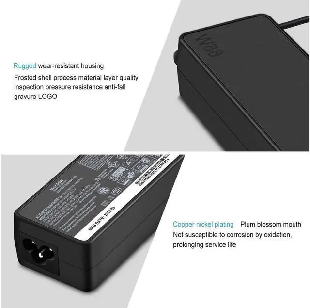 Alt view image 3 of 7 - USB C Laptop Charger 65W for Lenovo Adapter for Chromebook C330 S330 100e Yoga C930 C940 S730 720 730 910 920 13 IdeaPad 730s ThinkPad X1 Carbon T470 T470s T480 T480s T570 T580 GX20P92530 Power Supply