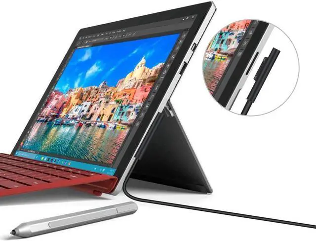 Alt view image 6 of 6 - Surface Pro 3 & 4 & 6 Charger Power Adapter, 44w Surface Pro Charger Supply Compatible Microsoft Surface Pro 6 Pro 5 Pro 4 Surface Laptop 2 & Surface Go with 5V 1A USB Charging Port