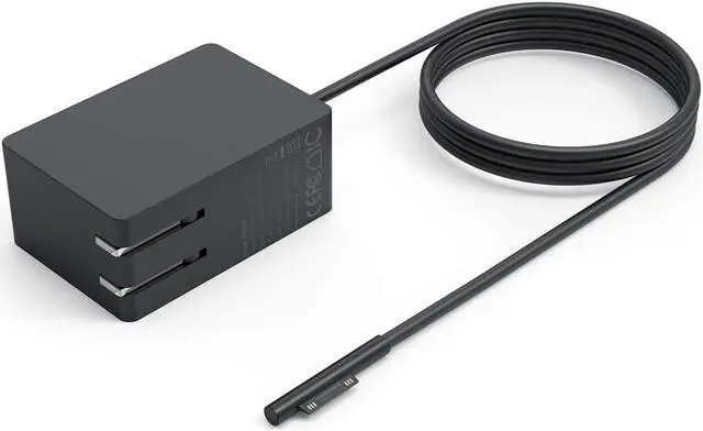 Alt view image 4 of 6 - Surface Go Charger, 24W 15V 1.6A Surface Charger Wall Power Supply Compatible with Microsoft Surface Go Surface Pro 6/ Pro 5/ Pro 4/ Pro 3, Surface Laptop, Power Cable 5.9ft Folding Compact