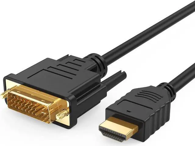 Main image of HDMI Converter to DVI-D Adapter Cable 6.6ft HDMI to DVI Bi Directional  Digital Video, HDMI Male to DVI-D 24+1 Male, 1080P HD TV Projector Monitor