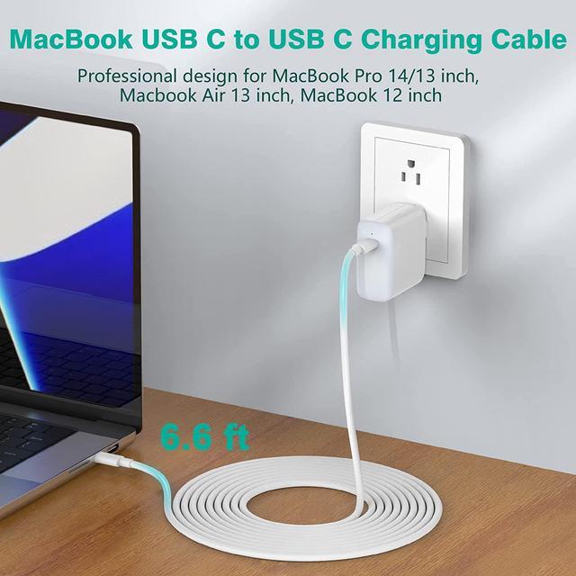 Alt view image 3 of 7 - USB-C to USB-C Cable  6.6ft,USB C Type C Charging Charger Cord Compatible with Samsung Galaxy S22/S21/S20 Ultra, Note 20/10, MacBook Air, iPad Pro, iPad Air 4, iPad Mini 6