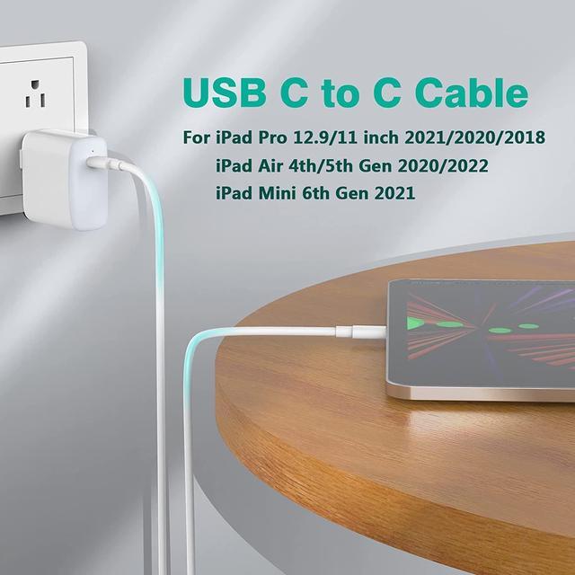 Alt view image 4 of 7 - USB-C to USB-C Cable  6.6ft,USB C Type C Charging Charger Cord Compatible with Samsung Galaxy S22/S21/S20 Ultra, Note 20/10, MacBook Air, iPad Pro, iPad Air 4, iPad Mini 6