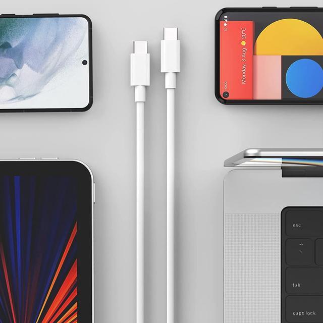 Alt view image 6 of 7 - USB-C to USB-C Cable  6.6ft,USB C Type C Charging Charger Cord Compatible with Samsung Galaxy S22/S21/S20 Ultra, Note 20/10, MacBook Air, iPad Pro, iPad Air 4, iPad Mini 6